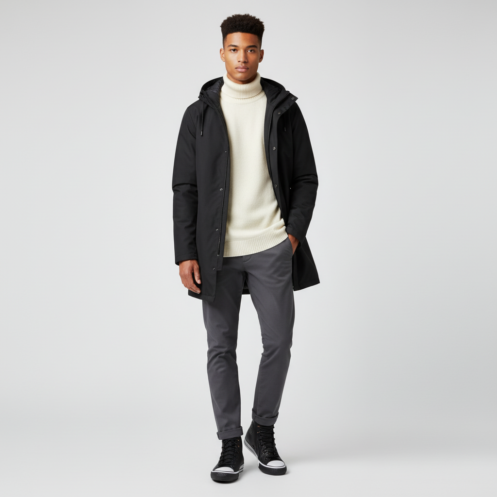 Lookbook Converse Chuck Taylor All Star Winter High GTX 'Hitam' 165936C