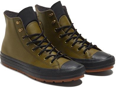 Converse Chuck Taylor All Star Winter Leather High 'Dark Moss' Lelaki. 169400C Lookbook Converse Chuck Taylor All Star Winter Leather High 'Dark Moss' Lelaki. 169400C