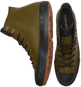 Converse Chuck Taylor All Star Winter Leather High 'Dark Moss' Lelaki. 169400C Shop Converse Chuck Taylor All Star Winter Leather High 'Dark Moss' Lelaki. 169400C