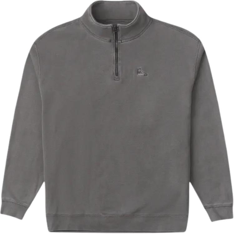 Converse Chuck Taylor Half-Zip Black Sweatshirt Unisex Casual Cotton Fashion 10027558-A01