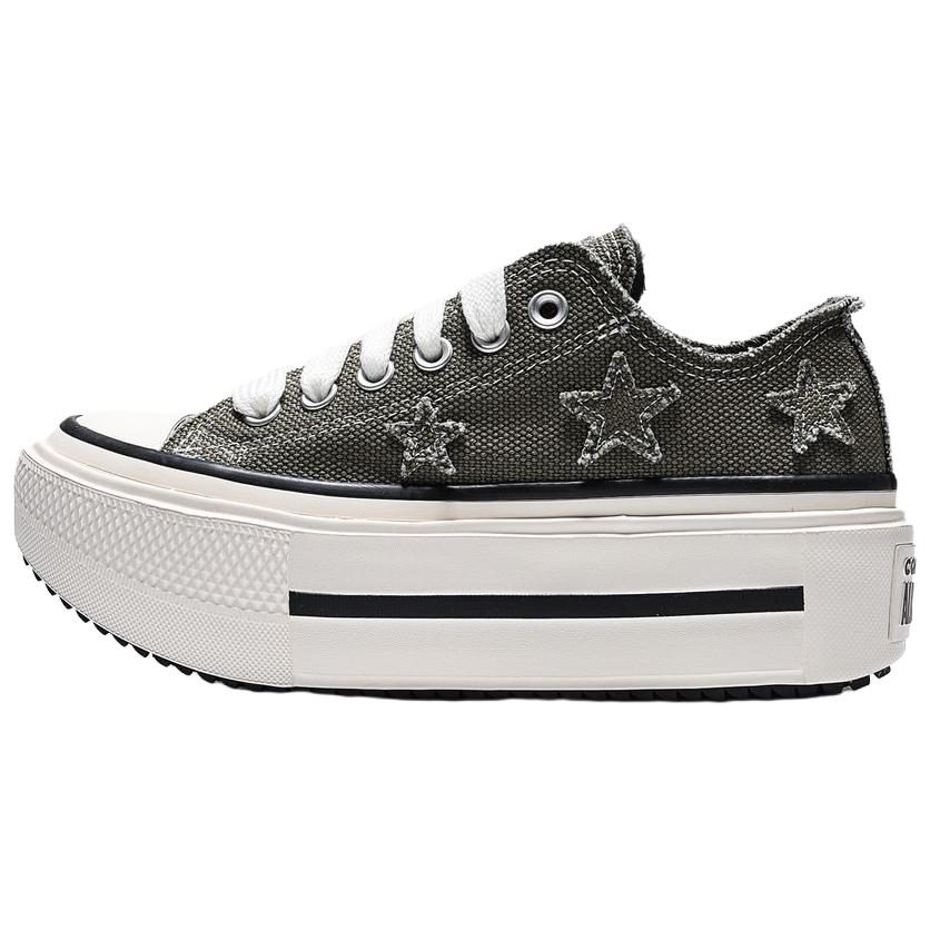 Converse Chuck Taylor Seasonal Low-Top Canvas Shoes Grey Comfortable Style A22395C