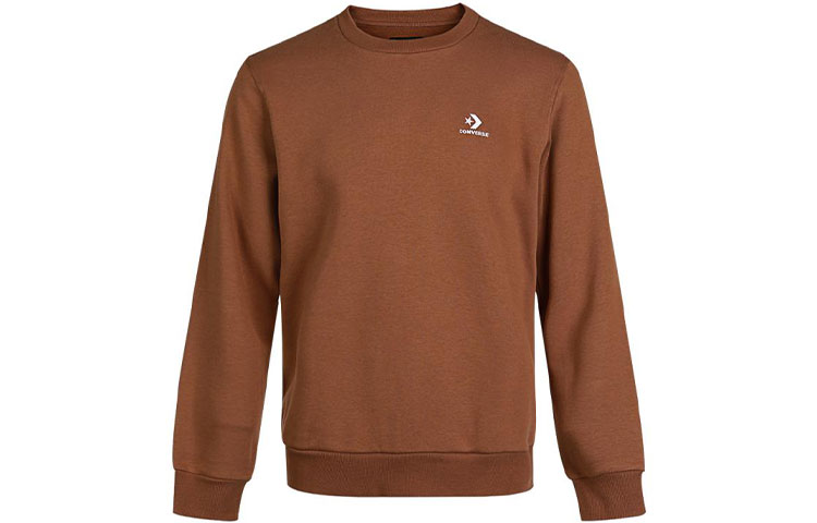Converse Chuck Taylor Seasonal Small Logo Crewneck Sweatshirt Brown Mens 10019924-A06