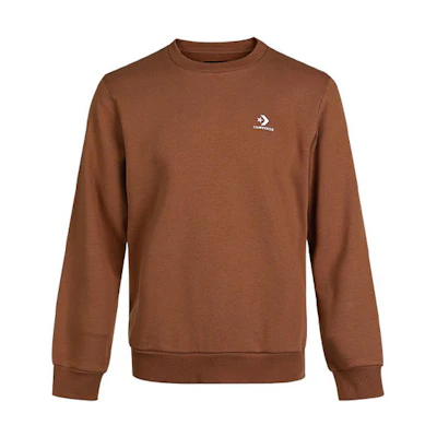 Converse Chuck Taylor Seasonal Small Logo Crewneck Sweatshirt Brown Mens 10019924-A06