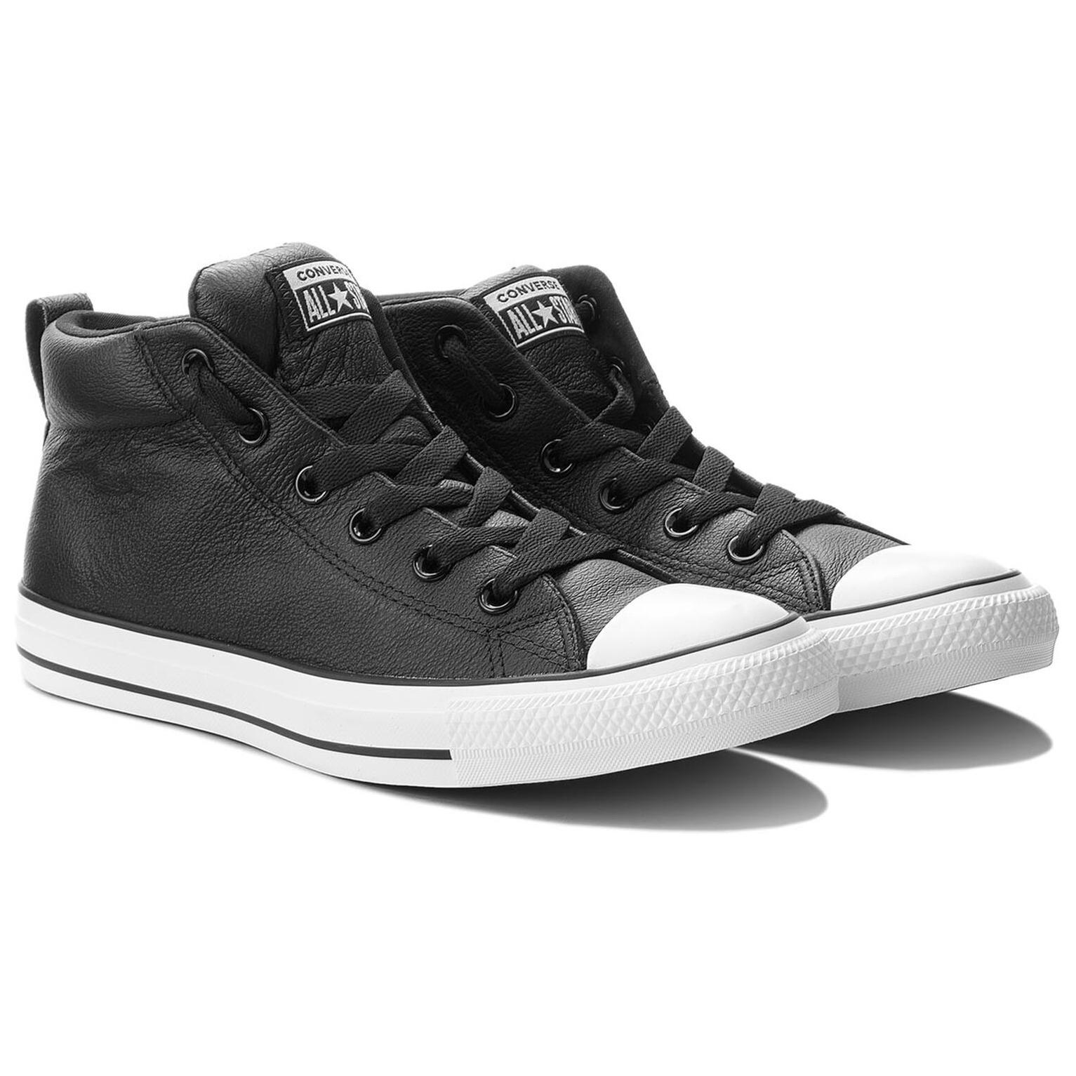 Shop 컨버스 척테일러 스트릿 미드 블랙 (shortened: 척테일러 스트릿 블랙) 143727C