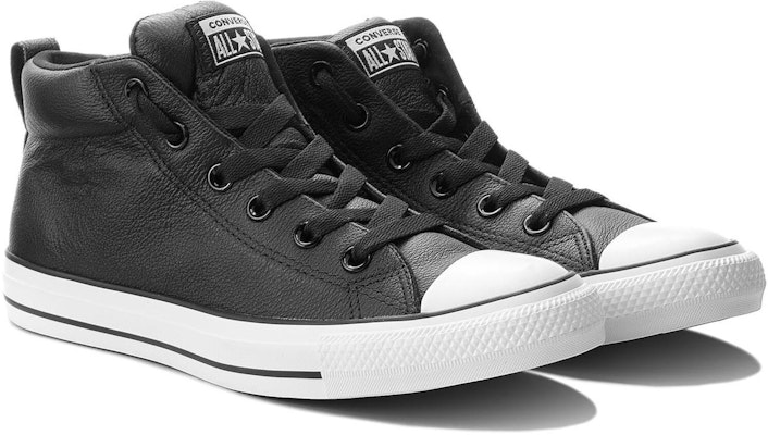 Converse Chuck Taylor Street Mid Black 143727C Shop Converse Chuck Taylor Street Mid Black 143727C