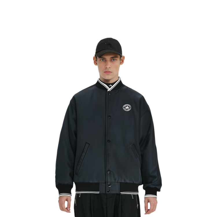 Details for Converse Chuck Varsity Negra Chaqueta Casual de Béisbol Manga Larga. 10025987-A01