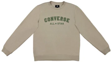 Converse Classic Fit All Star Letter Print Khaki Sweatshirt Unisex 10025422-A03 Converse Classic Fit All Star Letter Print Khaki Sweatshirt Unisex 10025422-A03