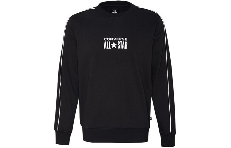 Converse Classic Logo Pullover Crewneck Sweatshirt Black - 10018257-A01