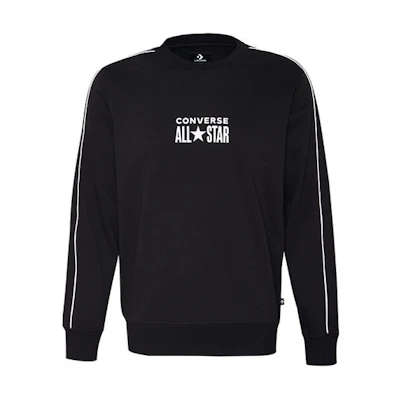 Converse Classic Logo Pullover Crewneck Sweatshirt Black - 10018257-A01
