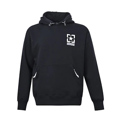 Converse Color-Block Logo Fleece Hoodie Black Pullover 10021090-A04