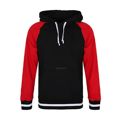 Converse Color-Blocked Retro Pullover Hoodie - Black 10017990-A01