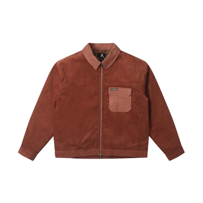 Converse Colorblock Corduroy Pocket Jacket Vintage Style Casual Outerwear 10025260-A02