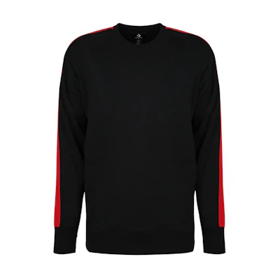 Converse Colorblock Crewneck Pullover Sweatshirt in Black 10017989-A01