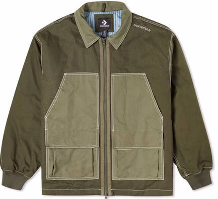 Converse 拼色口袋帆布戶外外套 綠色 男女款 10022907-A01 Buy Converse 拼色口袋帆布戶外外套 綠色 男女款 10022907-A01