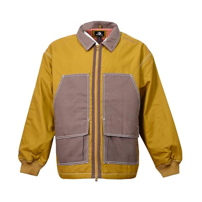 Converse Colorblock Pocket Workwear Long Sleeve Jacket Wheat Unisex Couple Style 10022907-A03
