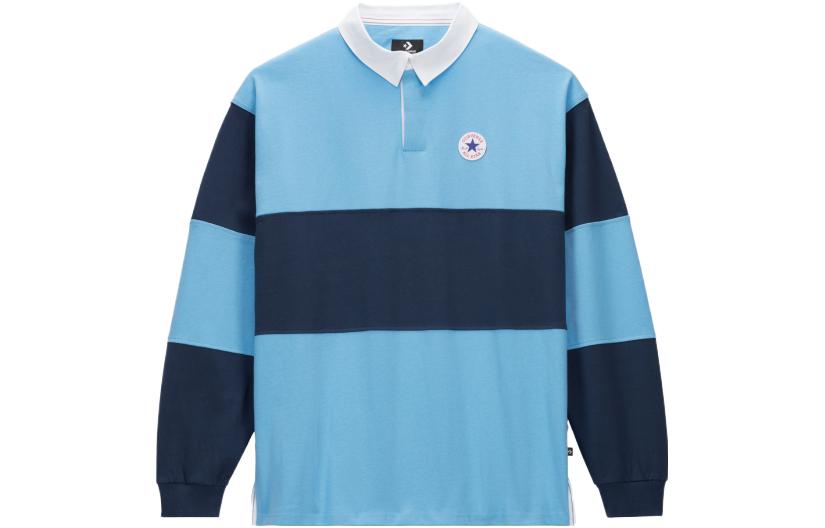 Converse Colorblock Polo Sweatshirt Blue - Stylish American Design 10025229-A03