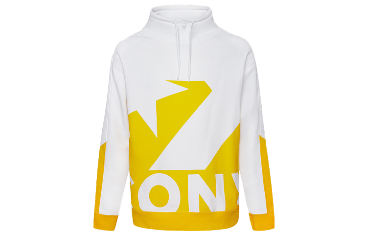 Converse Colorblock Printed Pullover Sweatshirt Yellow 10019472-A03
