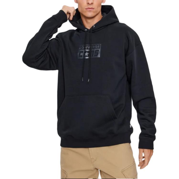 Converse Cons BB Black Hoodie Regular Fit Stylish Letter Print Sweatshirt 10024013-A02