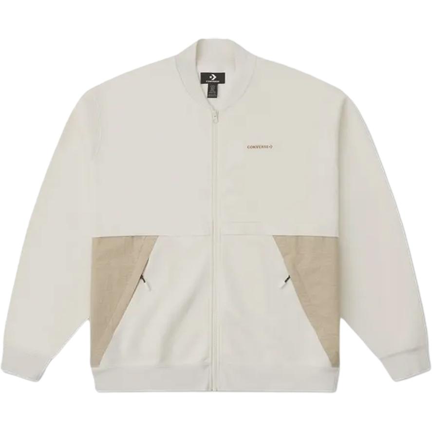 Converse Contrast Panel Vintage Zip-Up Jacket Khaki 10025982-A02