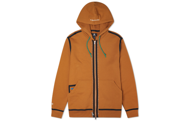 Converse Contrast Trim Hooded Jacket Khaki 10019463-A13