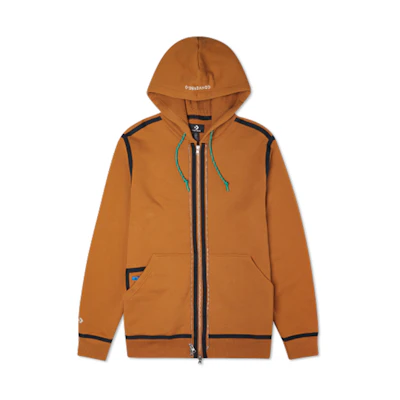 Converse Contrast Trim Hooded Jacket Khaki 10019463-A13