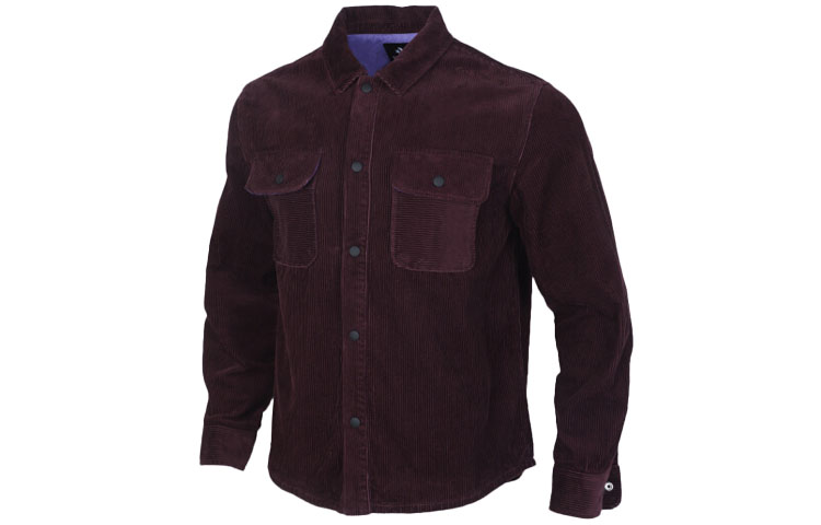 Converse Corduroy Multi-Pocket Workwear Retro Jacket in Maroon 10019954-A05