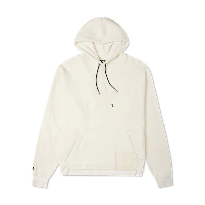 Converse Corduroy Patchwork Fleece Pullover Hoodie White () 10023517-A01