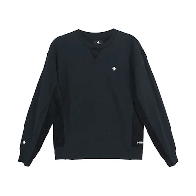 Converse Corduroy Patchwork Pullover Sweatshirt Black () 10023518-A02