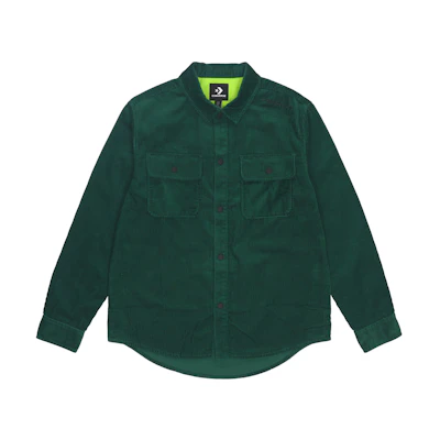Converse Corduroy Workwear Shirt Jacket Dark Clover Green 10019954-A03
