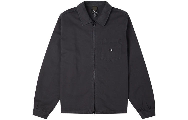 Converse Couple Style Washed Jacket with Chest Pocket Unisex - Ink Black 10022303-A03