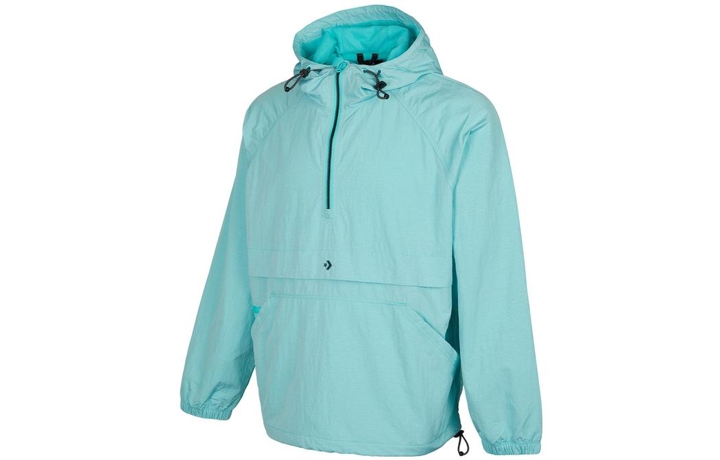 Converse Court-Ready Logo Print Zip Hoodie Jacket Blue Mens 10021962-A03
