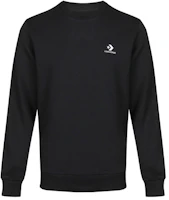 Converse Crewneck Pullover Casual Sweatshirt Black 10019924-A01 Converse Crewneck Pullover Casual Sweatshirt Black 10019924-A01