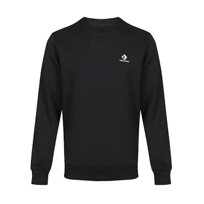 Converse Crewneck Pullover Casual Sweatshirt Black 10019924-A01