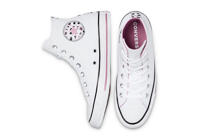 Shop Converse Ctas Hi Rosa/Bianco 169015C