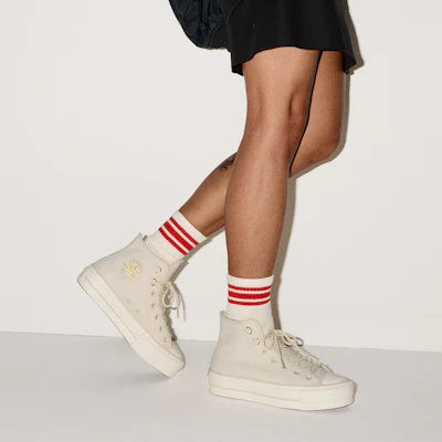 Converse CTAS Lift Hi Light Dune/Egret Casual Shoes A14517C 2
