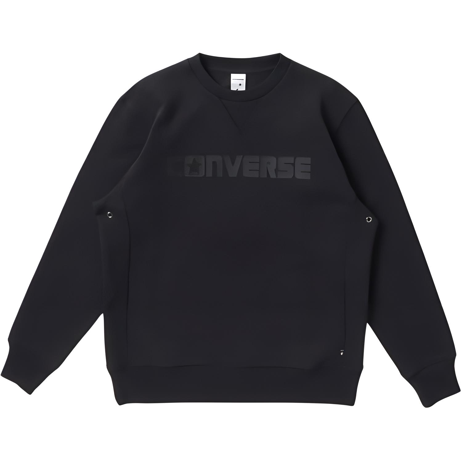 Converse CV Casual Comfort Crewneck Long Sleeve Sweatshirt Black 4589871706-663