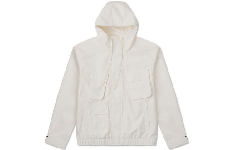 Converse De Luxe Multi-Pocket Colorblock Hooded Jacket White - Casual/Outdoor 10026909-A01