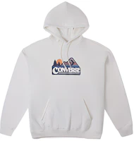 Converse EGRET Logo Print Hoodie Casual White 10026526-A03 Converse EGRET Logo Print Hoodie Casual White 10026526-A03