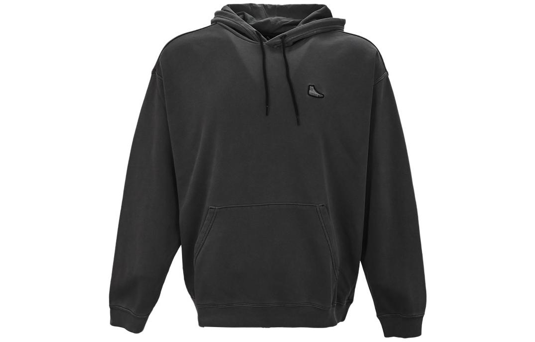 Converse Embroidered Logo Pullover Hoodie Unisex Black 10025456-A03