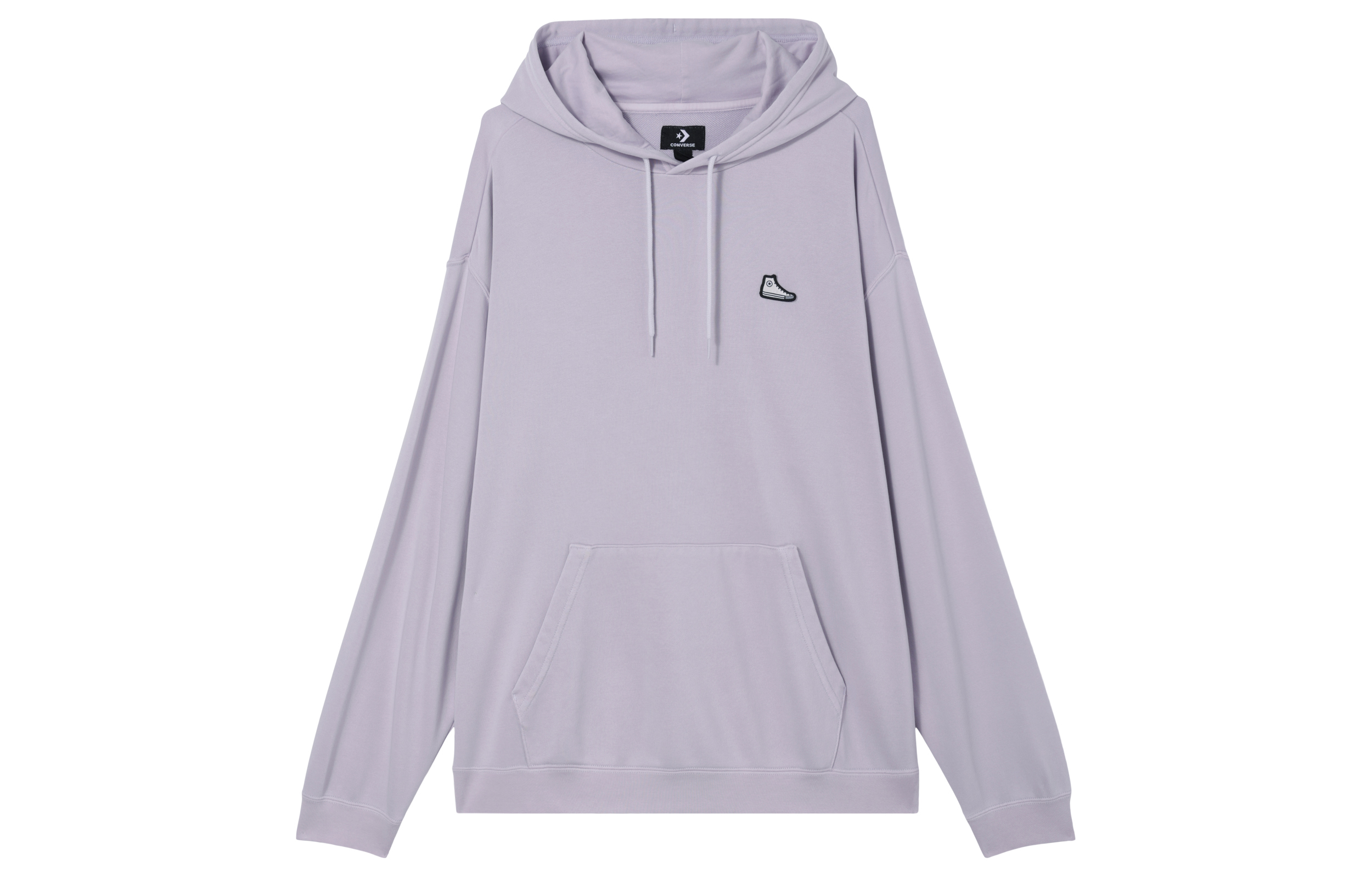 Converse Embroidered Logo Purple Hoodie Unisex Long-sleeve Pullover 10025456-A06
