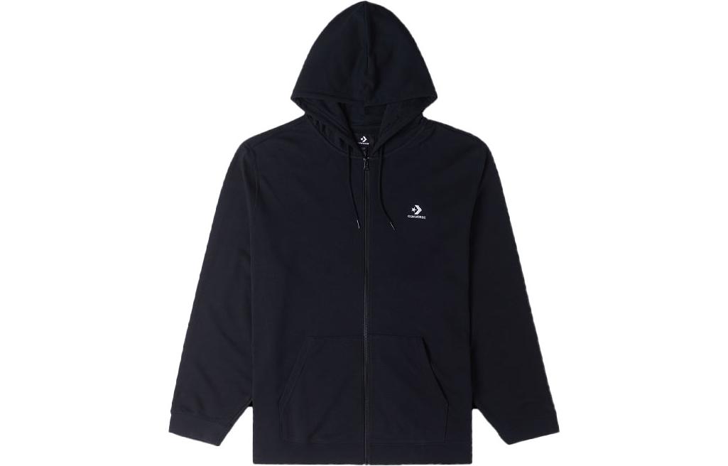 Converse Embroidered Star Chevron Zip Hoodie Unisex Black 10023871-A01