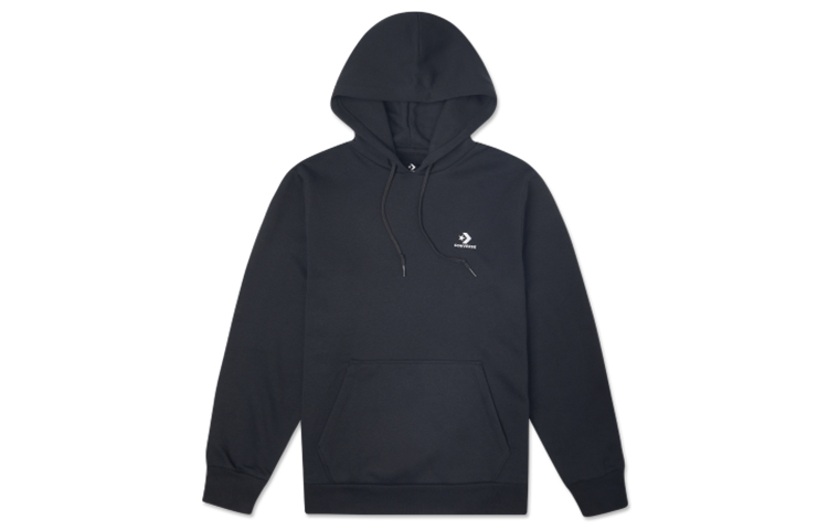 Converse Embroidered Star Retro Casual Pullover Hoodie Black Mens 10019923-A01