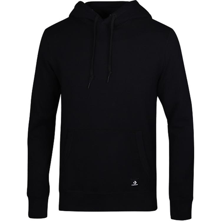 Converse Essentials Black Pullover Hoodie Comfortable Solid Color 10007826-A01