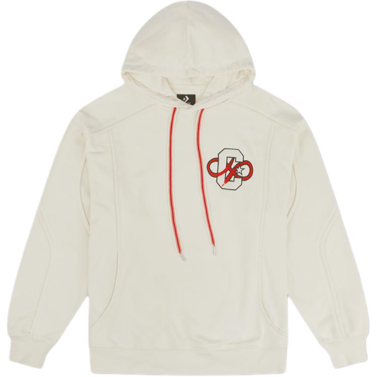 Converse Fashion Soft Comfort White Hoodie Long-Sleeve Sweater 10028113-A01