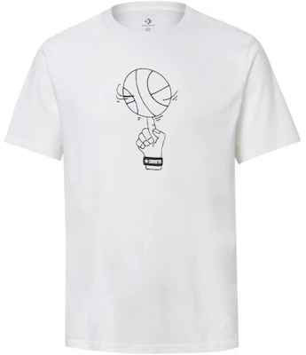 コンバース フィンガーフットボール グラフィック Tシャツ ホワイト 10019942-102 Buy コンバース フィンガーフットボール グラフィック Tシャツ ホワイト 10019942-102