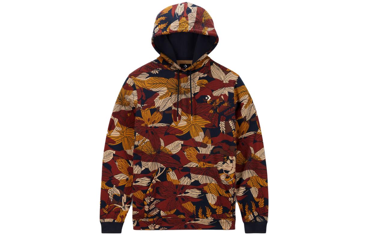 Converse Floral Print Pullover Hoodie Brown - 10025524-A01