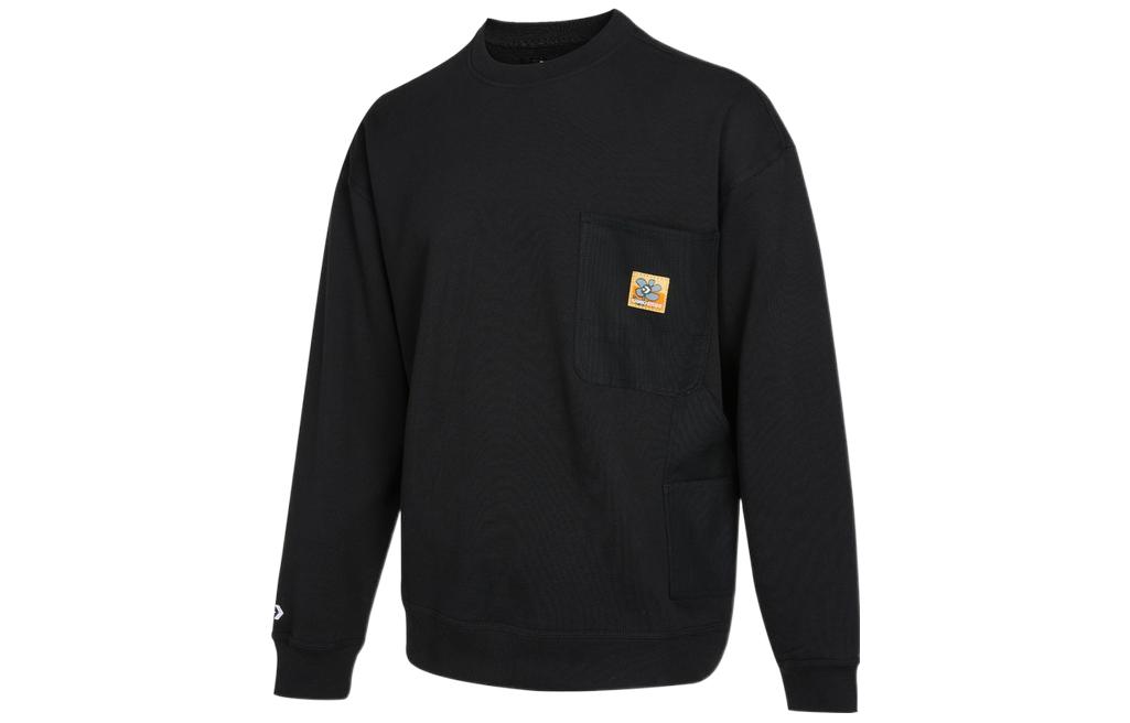 Converse Floral Small Logo Pullover Crewneck Sweatshirt Black () 10024165-A02
