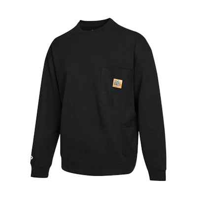 Converse Floral Small Logo Pullover Crewneck Sweatshirt Black () 10024165-A02