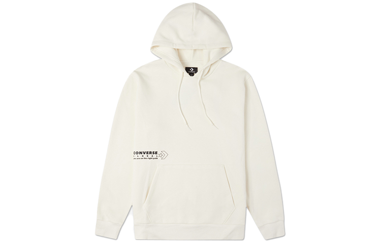 Converse Free World White Pullover Sweatshirt with Letter Graphic - 10022725-A03