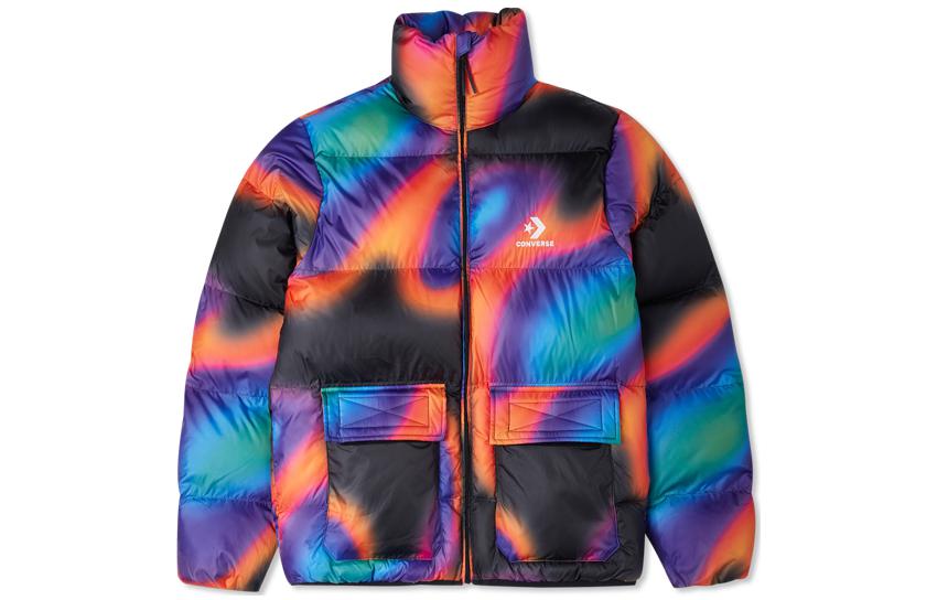 Converse Full-Print Logo Zip Jacket Black Winter Coat. 10024058-A01